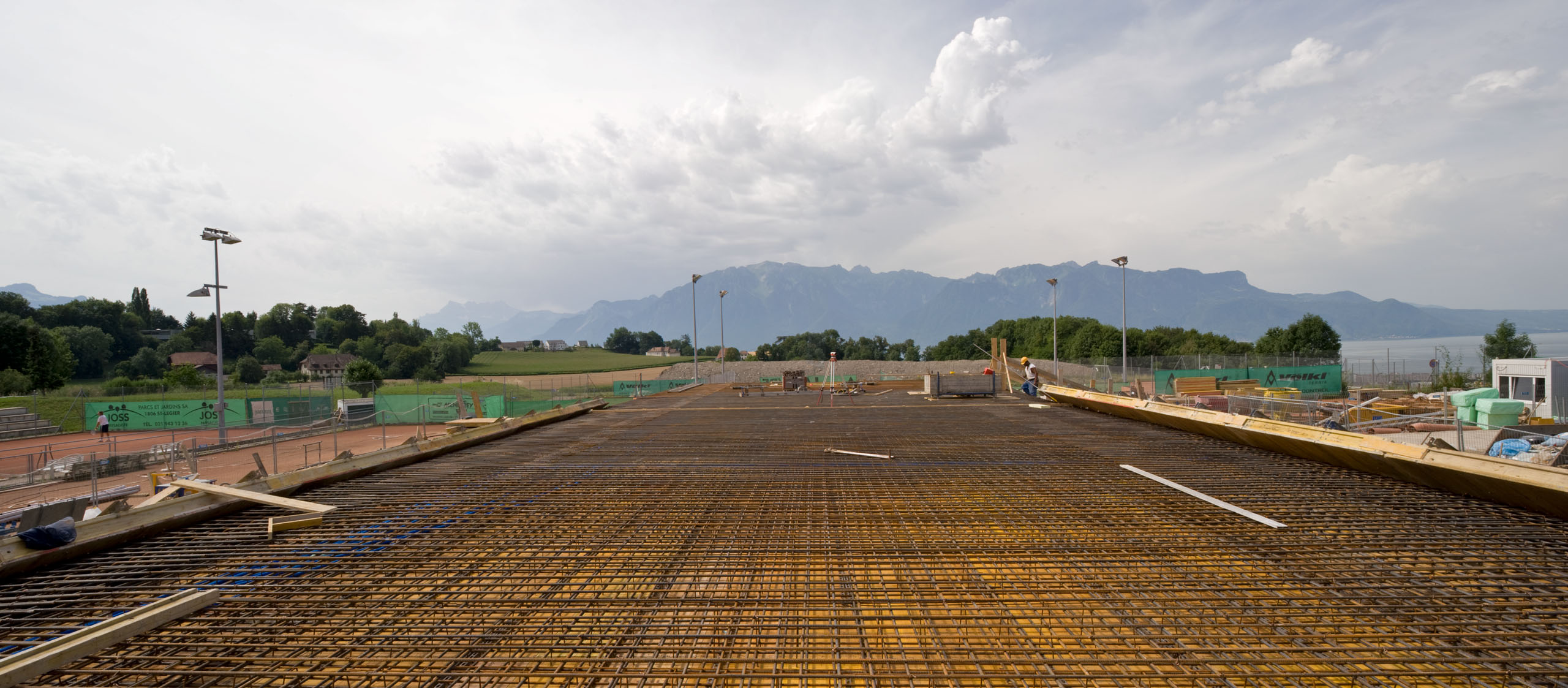 MplusV chantier centre tennis à Vevey
